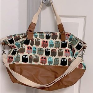 Owl see you soon! Zippered canvas duffel bag 🦉